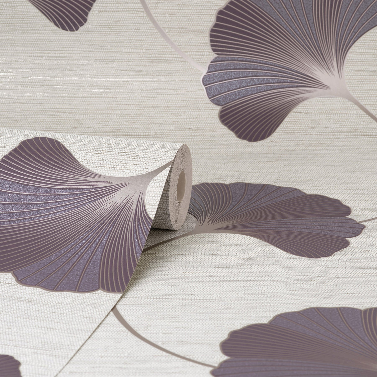 Fine Decor FD43150 Miya Plum Ginkgo Wallpaper