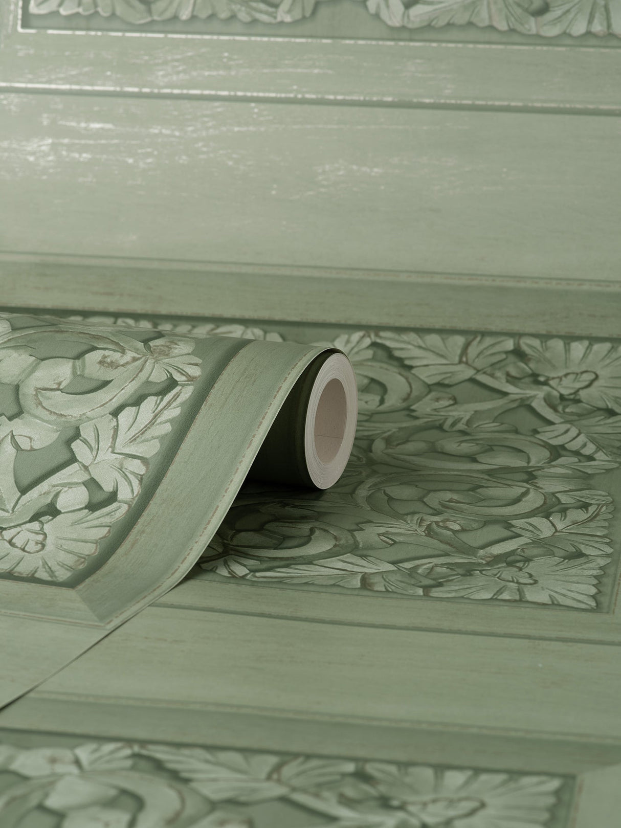 Fine Decor FD43276 Albie Moss Carved Panel Wallpaper