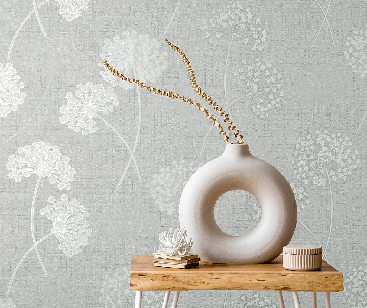 Fine Decor FD43284 Grace Grey Floral Wallpaper