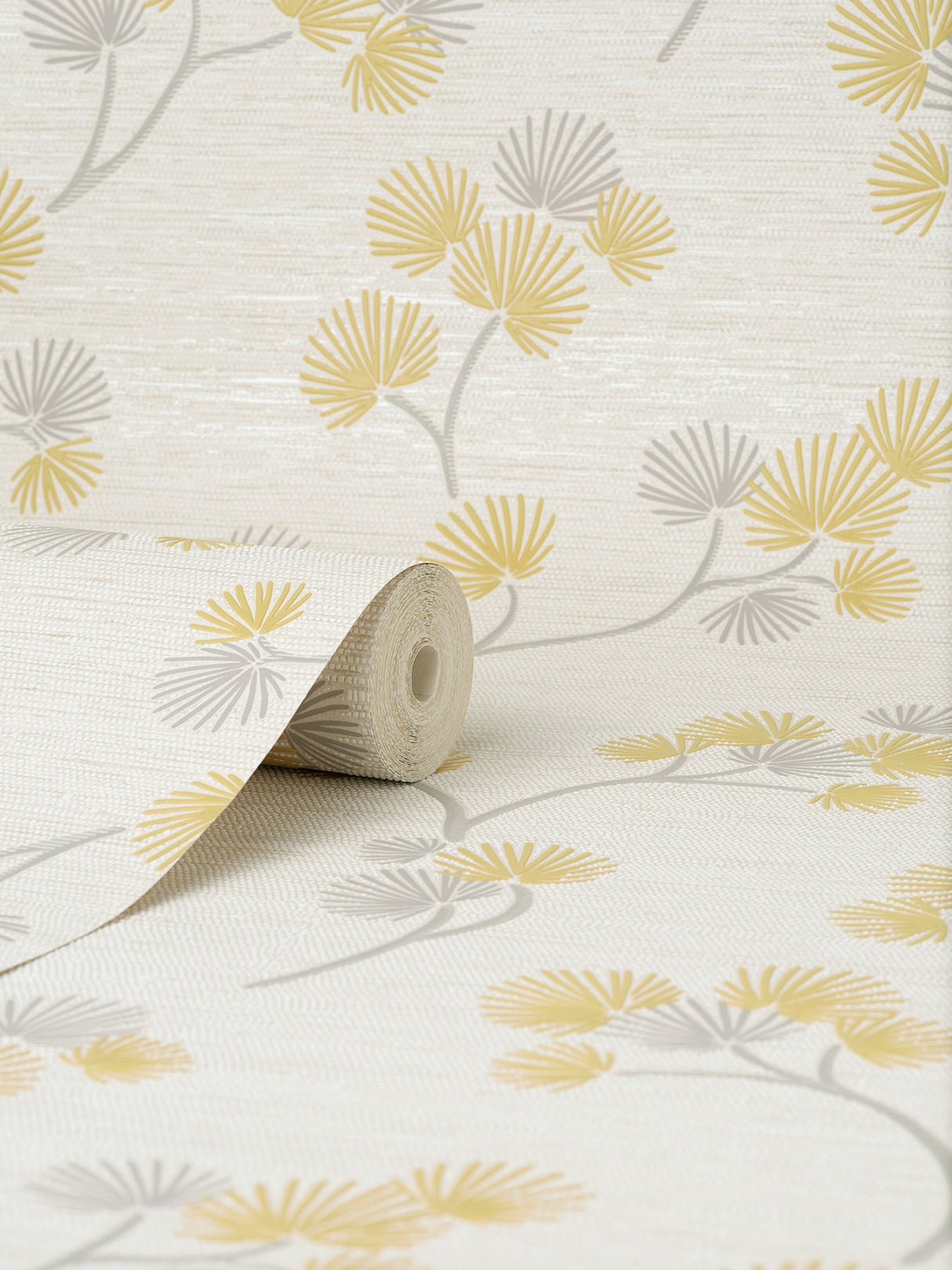 Fine Decor FD43309 Kira Mustard Trail Wallpaper