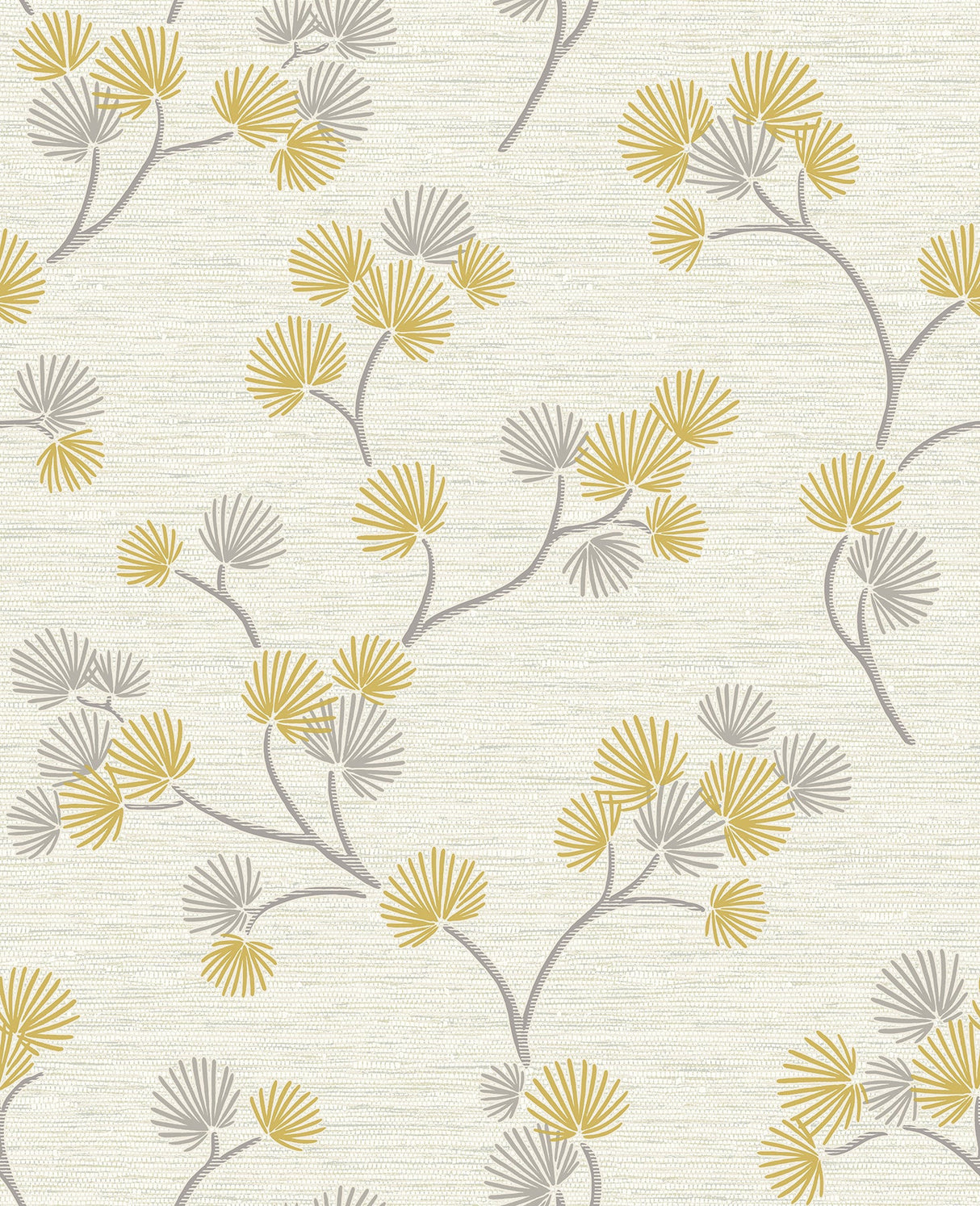 Fine Decor FD43309 Kira Mustard Trail Wallpaper