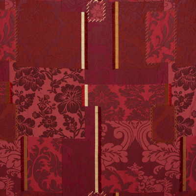 MULBERRY FD536.V127.0 PATCHWORK RED/BRI Fabric - Eade's Wallpaper