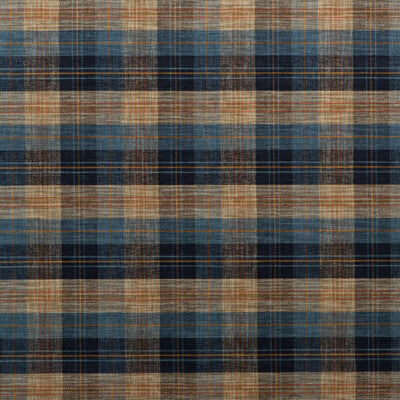 MULBERRY FD598.H38.0 CLAN CHENILLE BLUE/MOLE Fabric - Eade's Wallpaper