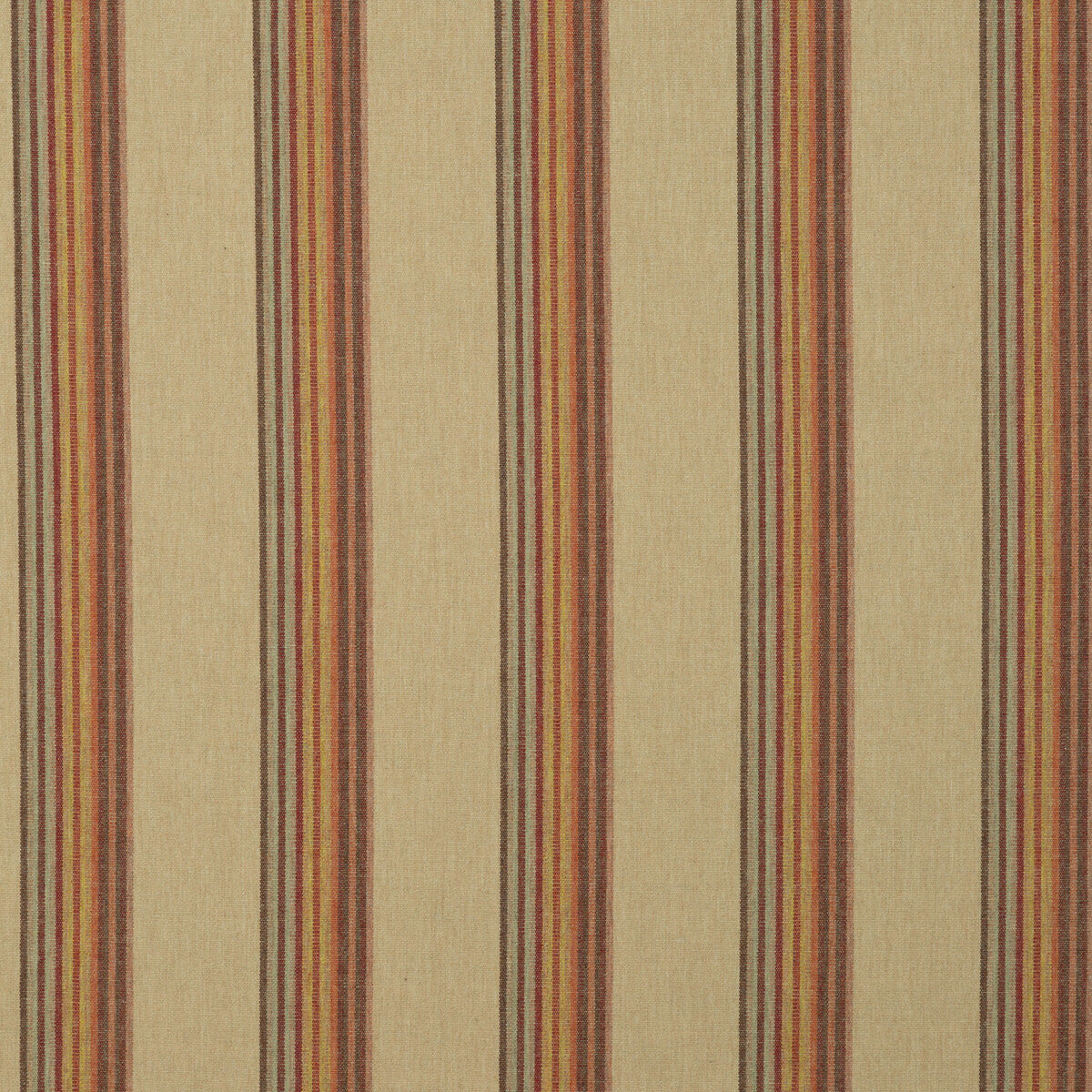 MULBERRY FD614.N107.0 TWELVE BAR STRIPE SAND/ROSE Fabric - Eade's Wallpaper