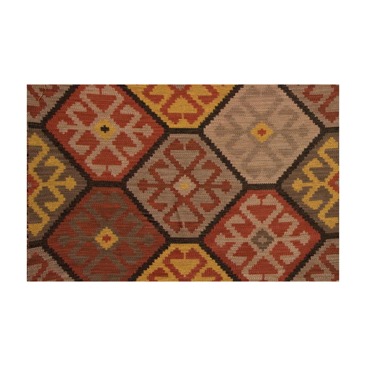 MULBERRY FD660.V102.0 TOPKAPI RED/GOLD Fabric - Eade's Wallpaper