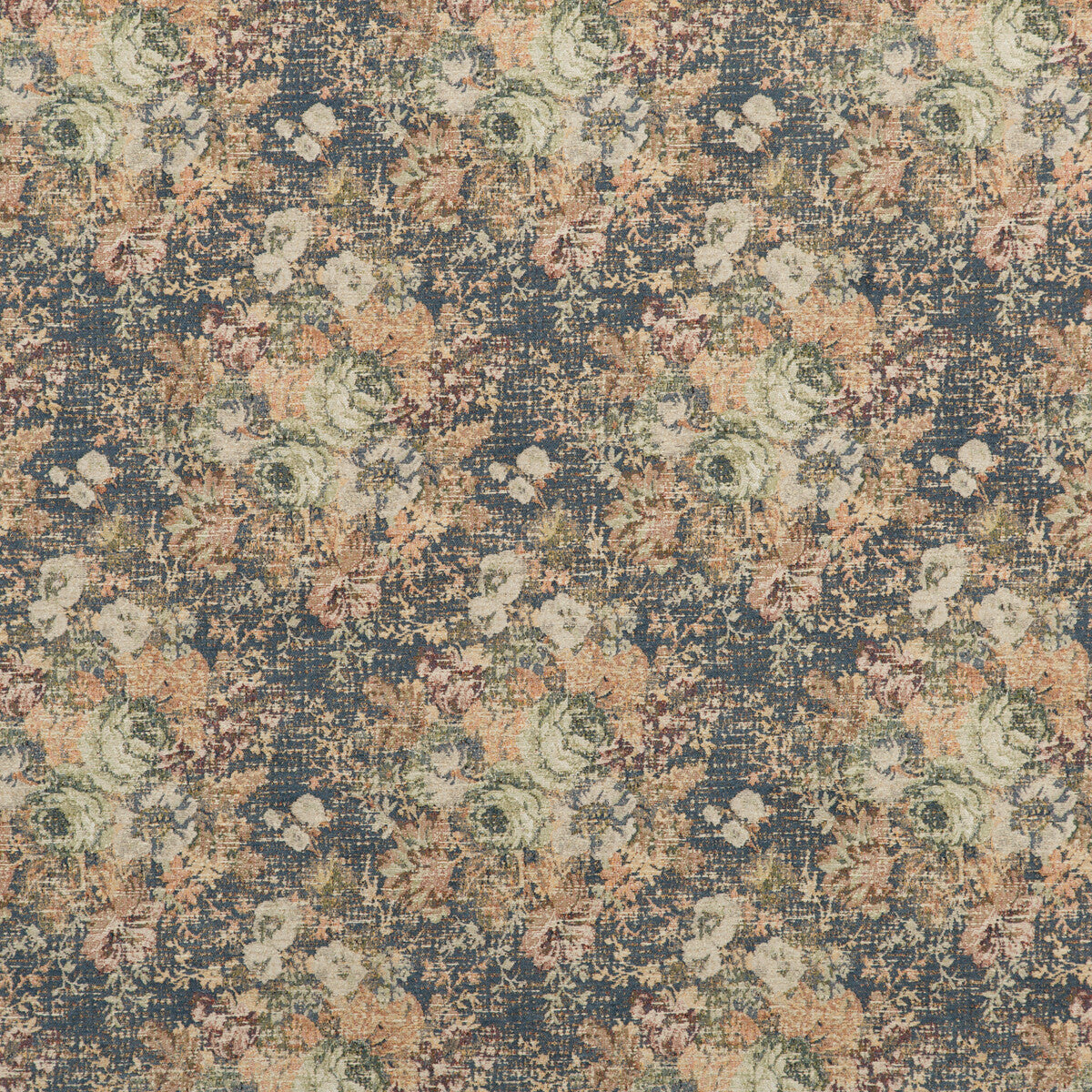 MULBERRY FD725.H10.0 BOHEMIAN TAPESTRY INDIGO Fabric - Eade's Wallpaper