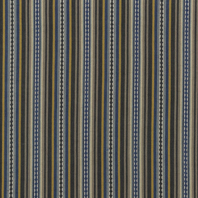 MULBERRY FD731.H51.0 DALTON STRIPE INDIGO/OCHRE Fabric - Eade's Wallpaper