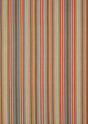 MULBERRY FD735.R43.0 TAPTON STRIPE TEAL/RUSSET Fabric - Eade's Wallpaper