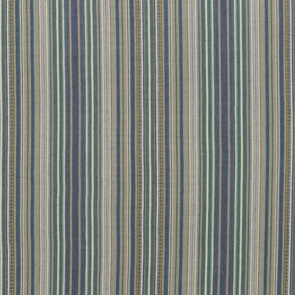 MULBERRY FD735.R46.0 TAPTON STRIPE TEAL/INDIGO Fabric - Eade's Wallpaper