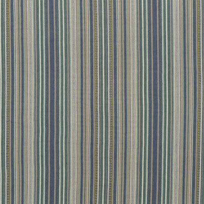 MULBERRY FD735.R46.0 TAPTON STRIPE TEAL/INDIGO Fabric - Eade's Wallpaper