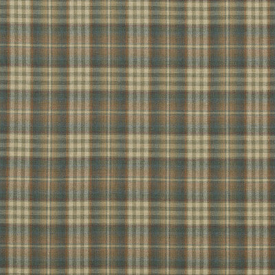 MULBERRY FD748.R43.0 NEVIS TEAL/RUSSET Fabric - Eade's Wallpaper