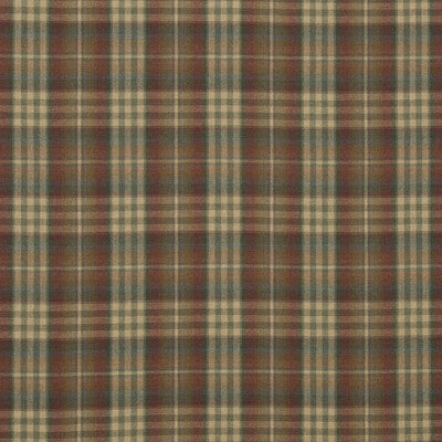 MULBERRY FD748.V117.0 NEVIS RED/GREEN Fabric - Eade's Wallpaper