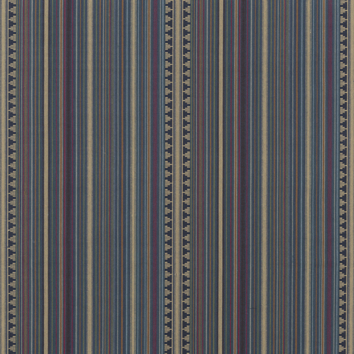 MULBERRY FD756.R11.0 PAGEANT STRIPE TEAL Fabric - Eade's Wallpaper