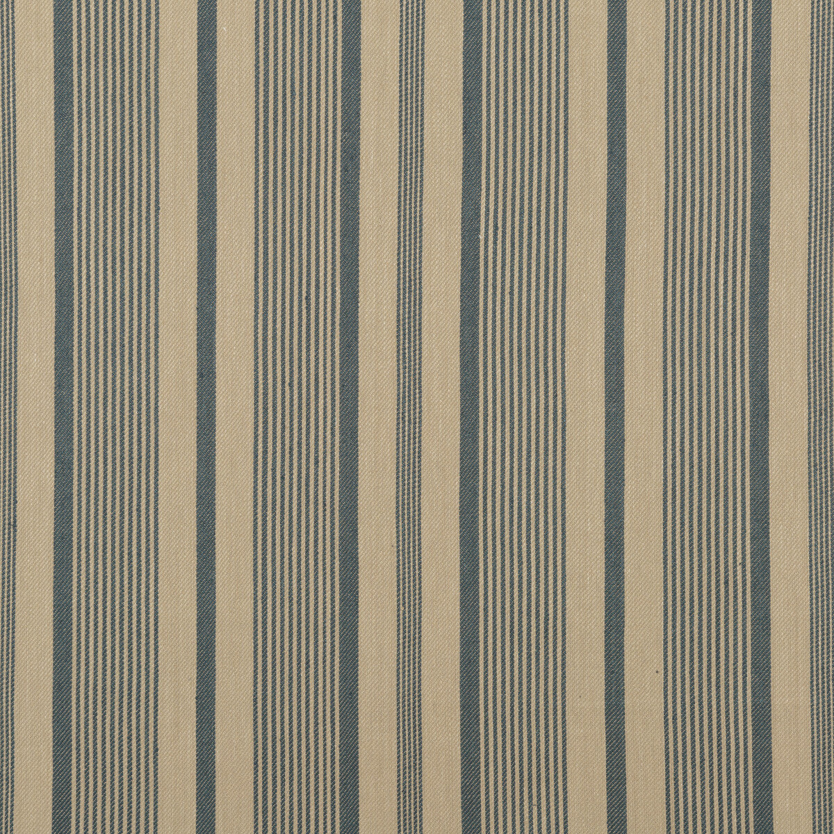 MULBERRY FD758.R30.0 COLLEGE STRIPE TEAL/LINEN Fabric - Eade's Wallpaper