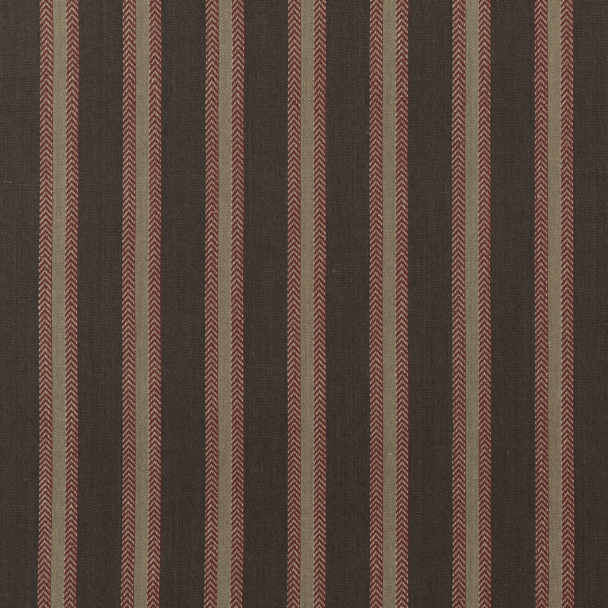MULBERRY FD760.A132.0 CHESTER STRIPE WOODSMOKE/RUSSET Fabric - Eade's Wallpaper