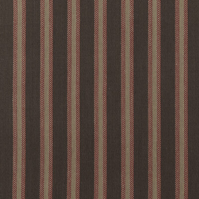 MULBERRY FD760.A132.0 CHESTER STRIPE WOODSMOKE/RUSSET Fabric - Eade's Wallpaper