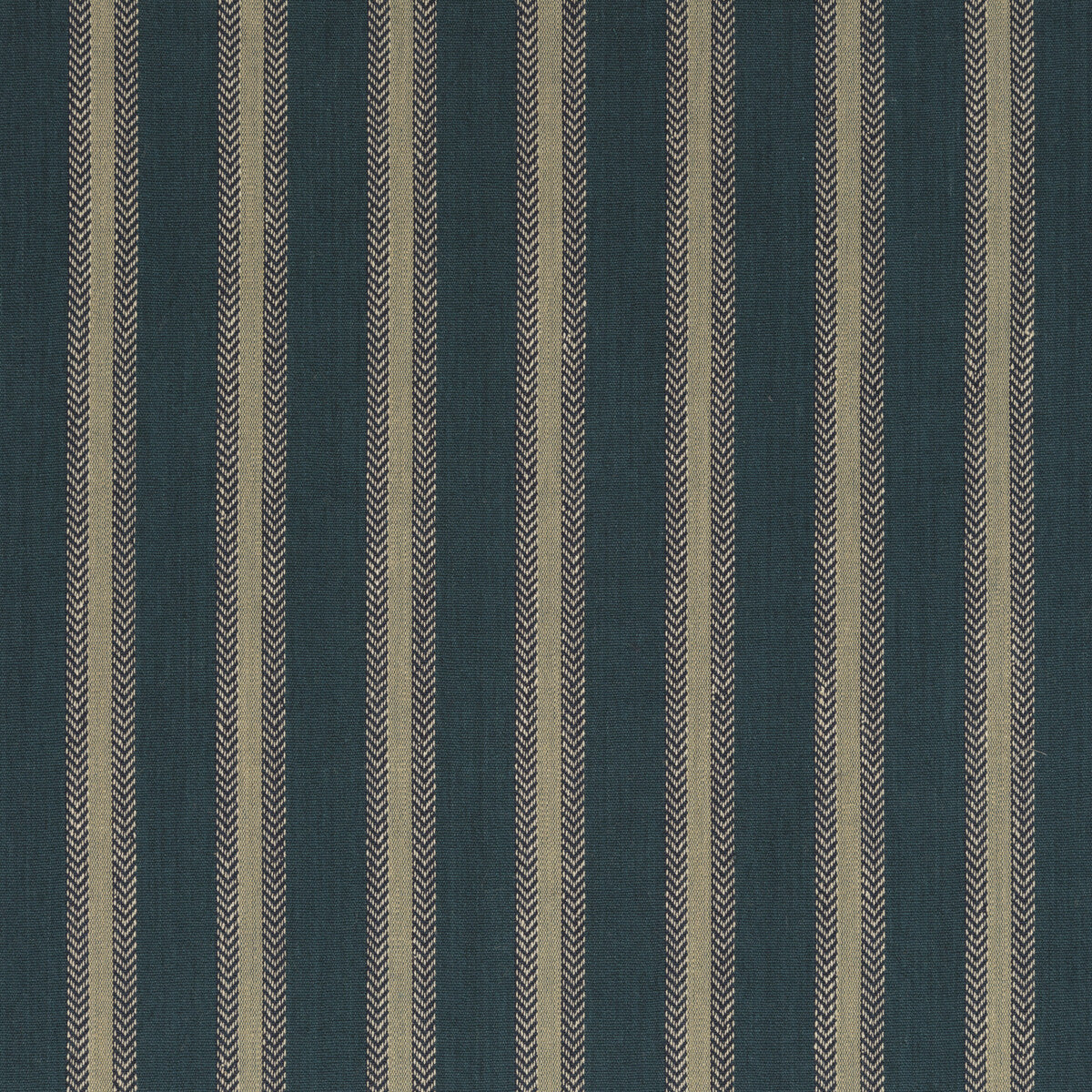 MULBERRY FD760.R11.0 CHESTER STRIPE TEAL Fabric - Eade's Wallpaper