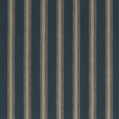 MULBERRY FD760.R11.0 CHESTER STRIPE TEAL Fabric - Eade's Wallpaper