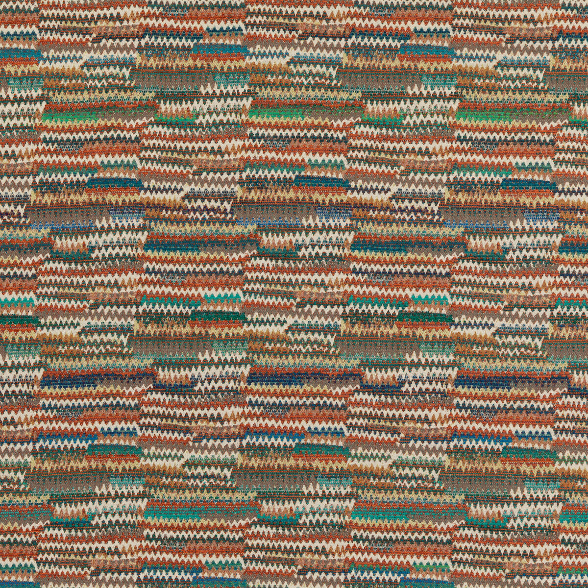 MULBERRY FD781.T69.0 LANDSCAPE TEAL/SPICE Fabric - Eade's Wallpaper