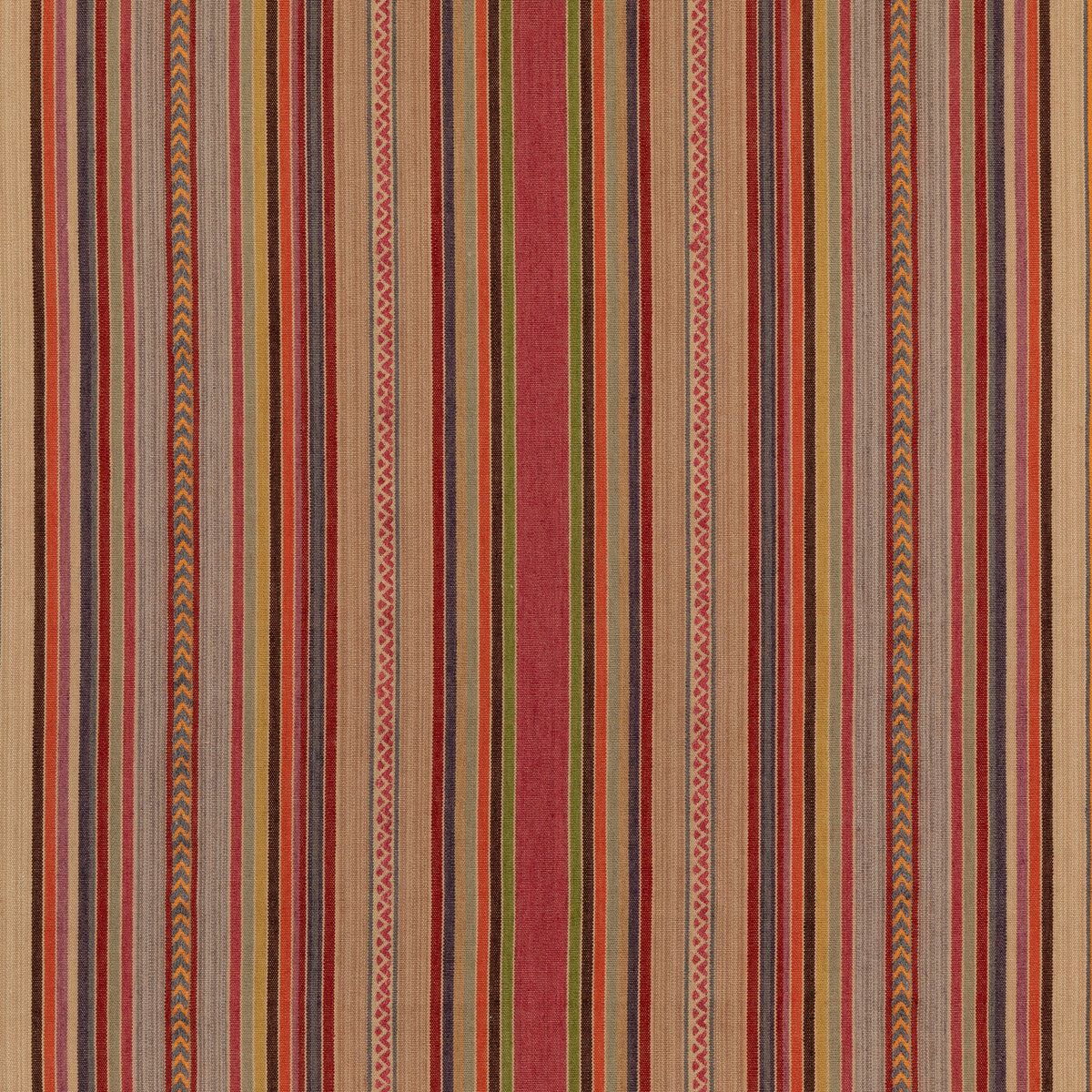 MULBERRY FD783.Y101.0 ART STRIPE MULTI Fabric - Eade's Wallpaper