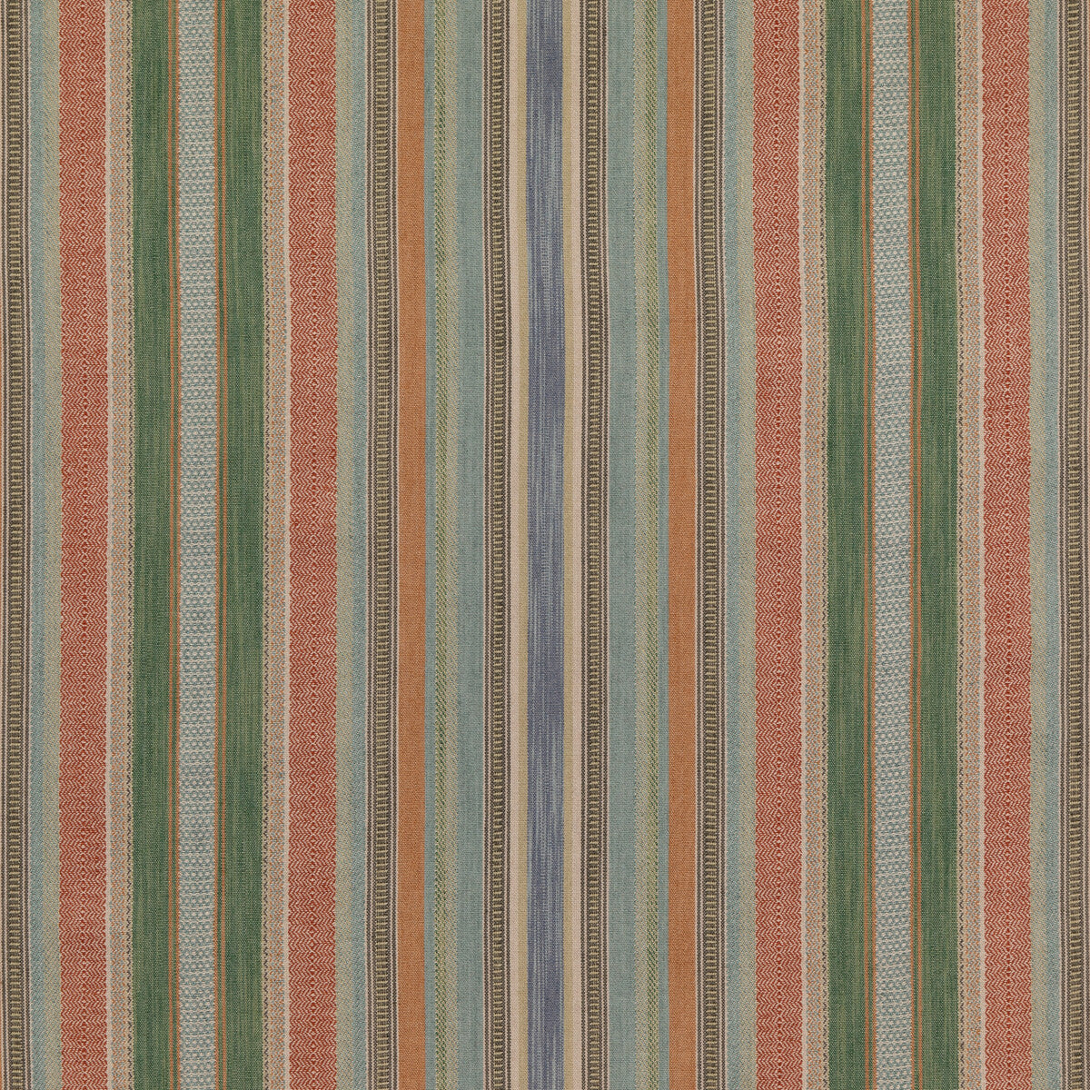 MULBERRY FD784.T30.0 RUSTIC STRIPE SPICE Fabric - Eade's Wallpaper