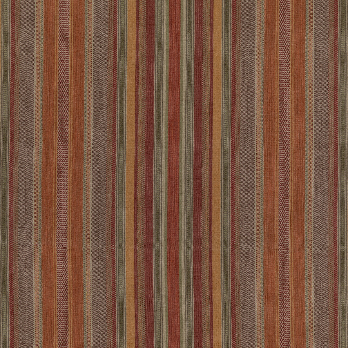 MULBERRY FD784.V54.0 RUSTIC STRIPE RED/PLUM Fabric - Eade's Wallpaper