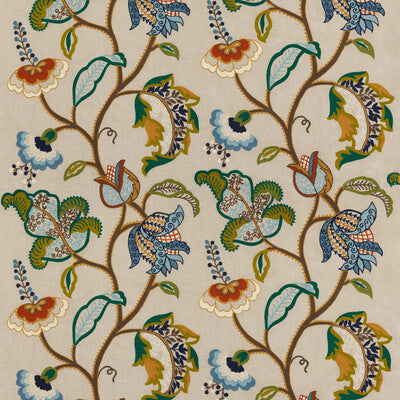 MULBERRY FD787.R122.0 MAXTON TEAL Fabric - Eade's Wallpaper