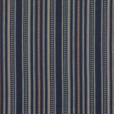 MULBERRY FD788.H10.0 RACING STRIPE INDIGO Fabric - Eade's Wallpaper