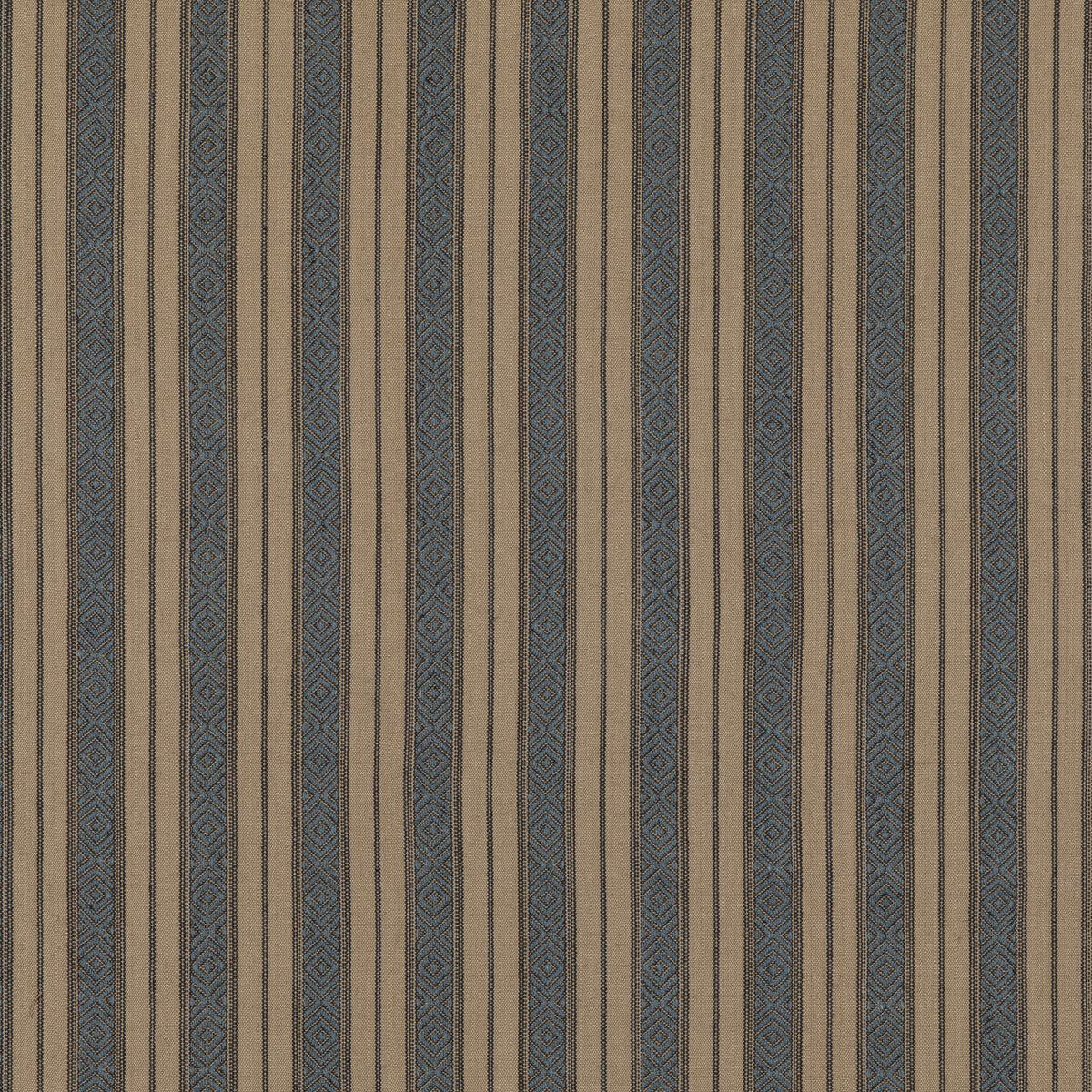 MULBERRY FD790.G34.0 COWDRAY STRIPE DENIM Fabric - Eade's Wallpaper