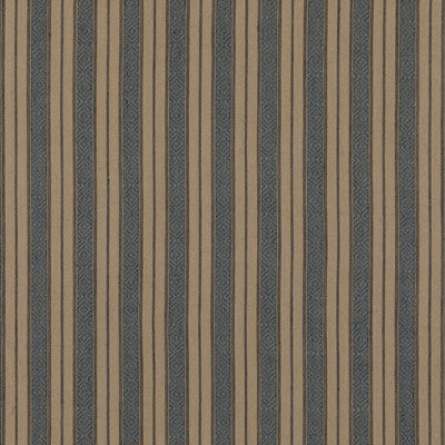 MULBERRY FD790.G34.0 COWDRAY STRIPE DENIM Fabric - Eade's Wallpaper