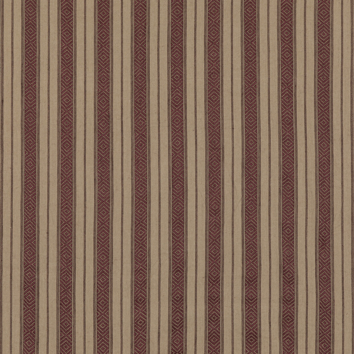 MULBERRY FD790.H113.0 COWDRAY STRIPE PLUM Fabric - Eade's Wallpaper