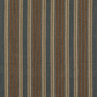 MULBERRY FD792.G34.0 BERBER STRIPE DENIM Fabric - Eade's Wallpaper