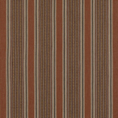MULBERRY FD792.T30.0 BERBER STRIPE SPICE Fabric - Eade's Wallpaper