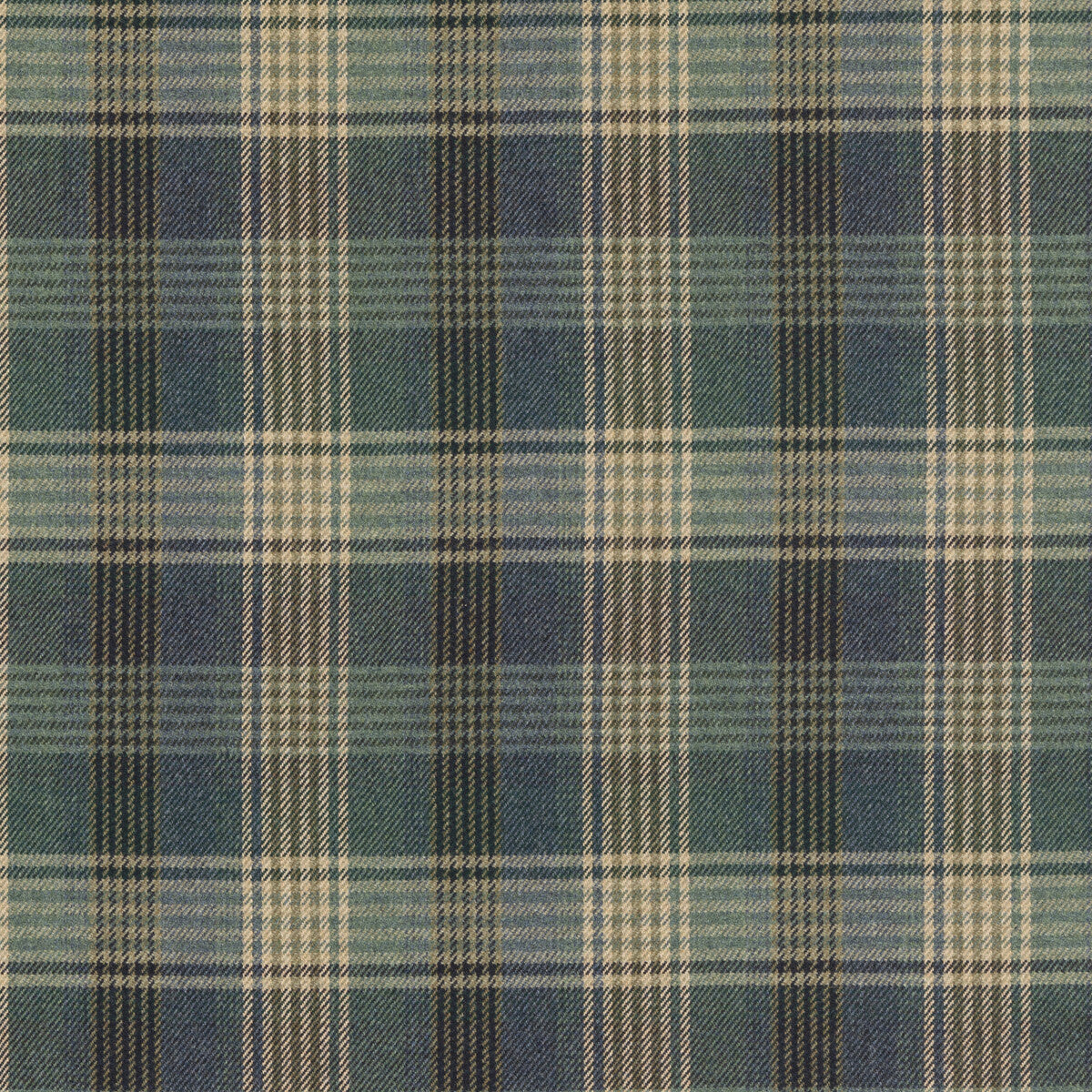 MULBERRY FD803.H101.0 BRAEMAR BLUE Fabric - Eade's Wallpaper