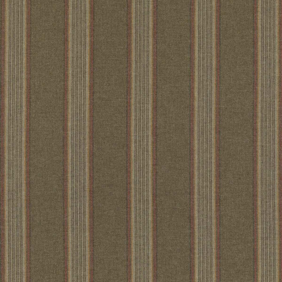 MULBERRY FD808.R106.0 MORAY STRIPE LOVAT Fabric - Eade's Wallpaper