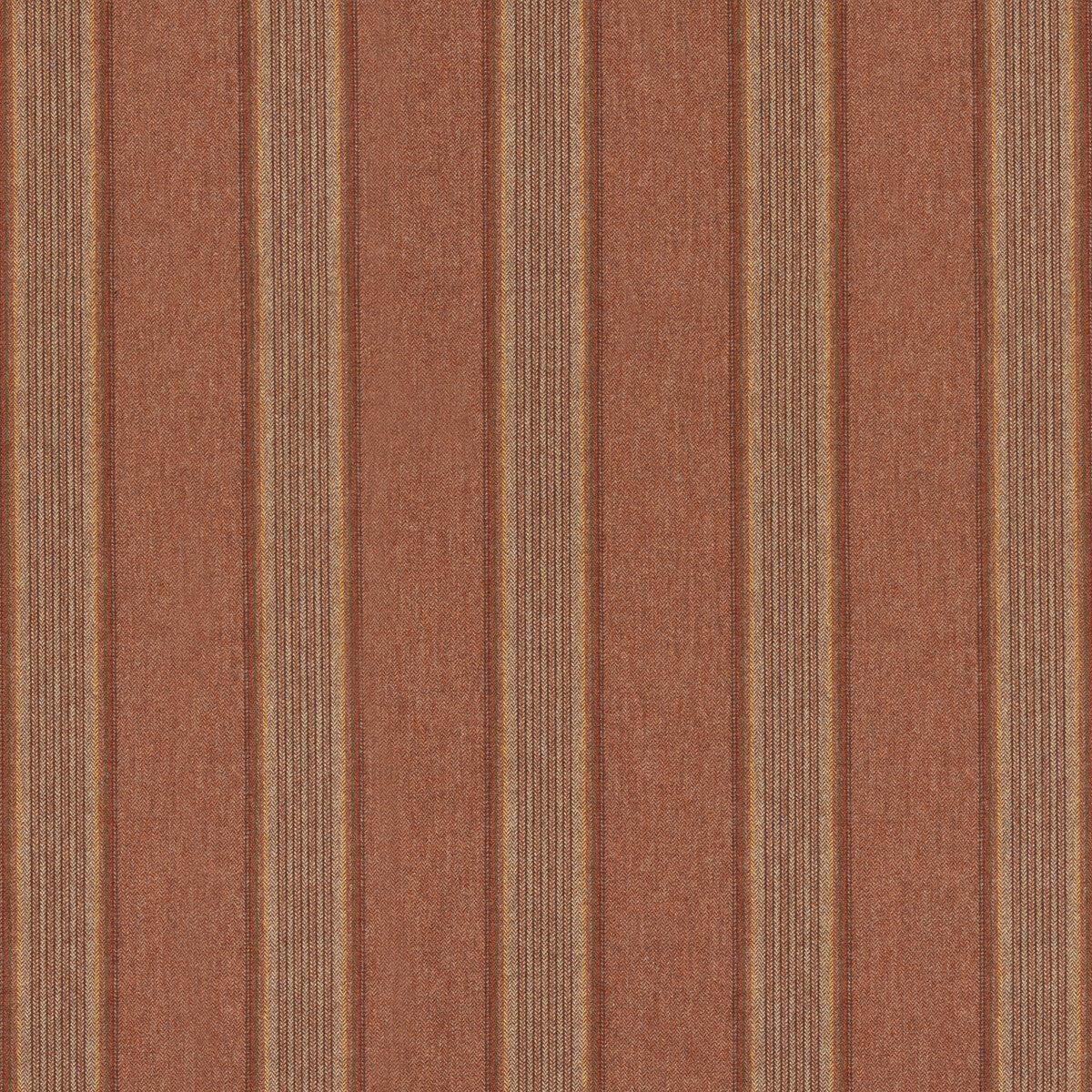 MULBERRY FD808.V55.0 MORAY STRIPE RUSSET Fabric - Eade's Wallpaper
