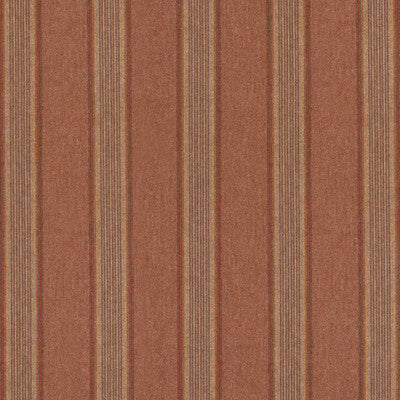 MULBERRY FD808.V55.0 MORAY STRIPE RUSSET Fabric - Eade's Wallpaper