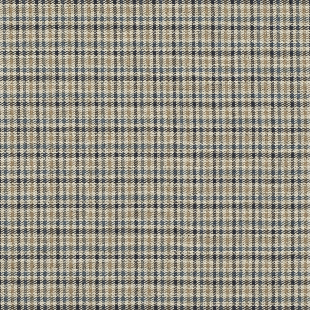 MULBERRY FD810.H10.0 BABINGTON CHECK INDIGO Fabric - Eade's Wallpaper