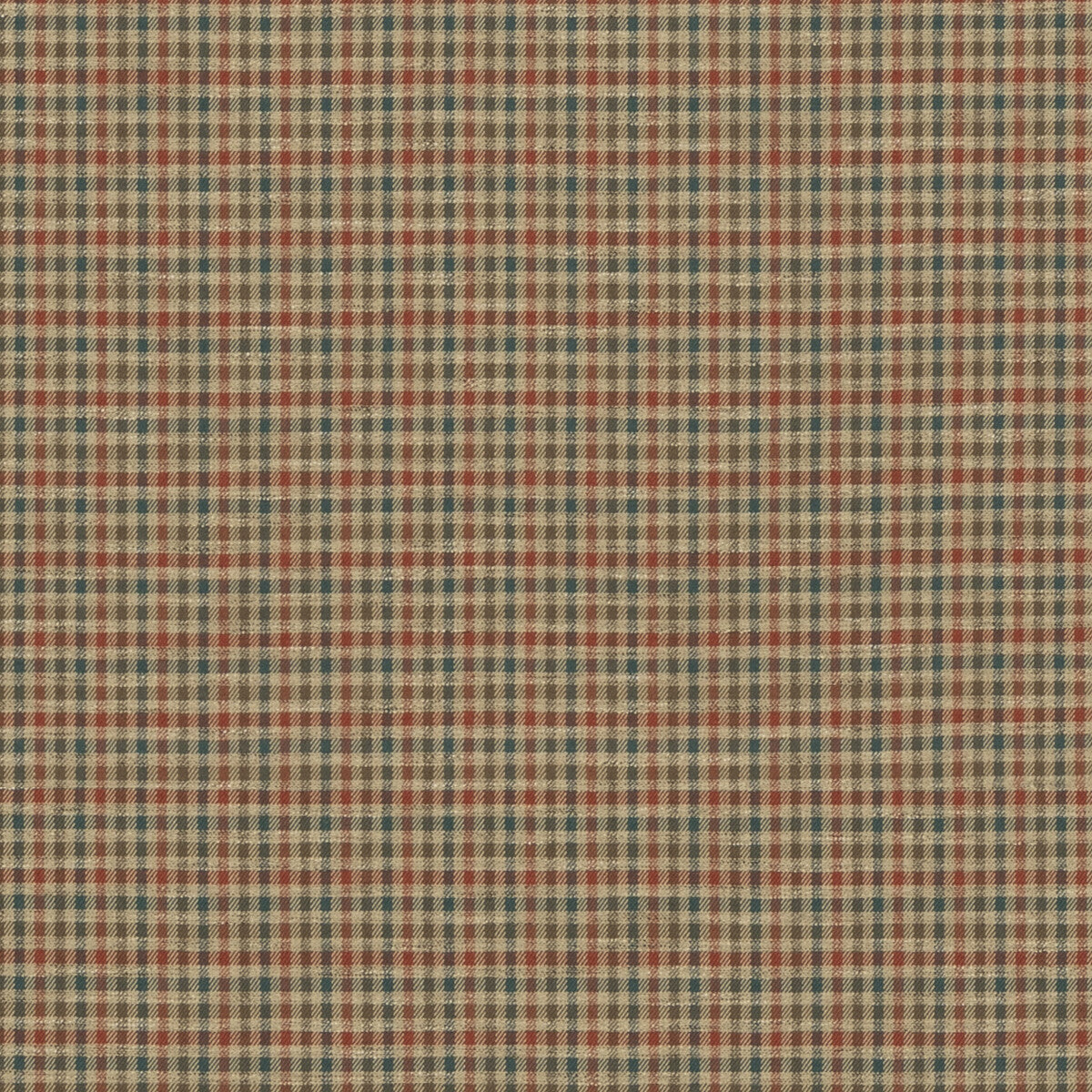 MULBERRY FD810.R50.0 BABINGTON CHECK TEAL/SPICE Fabric - Eade's Wallpaper