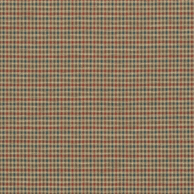 MULBERRY FD810.R50.0 BABINGTON CHECK TEAL/SPICE Fabric - Eade's Wallpaper