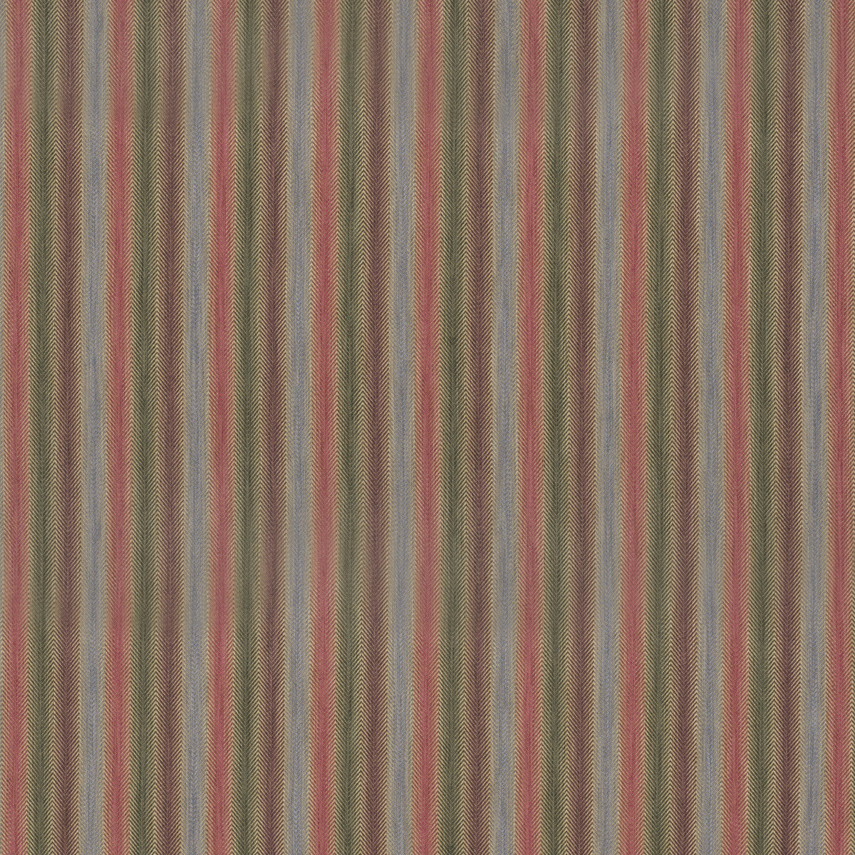 MULBERRY FD811.H154.0 SHEPTON STRIPE PLUM/GREEN Fabric - Eade's Wallpaper
