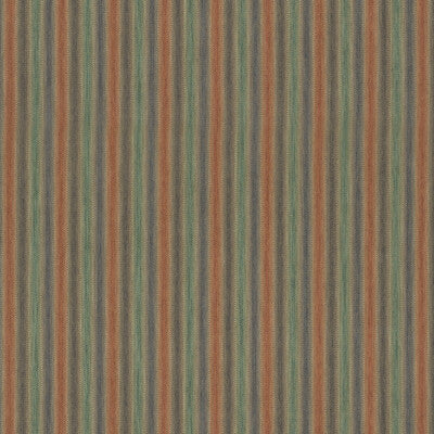 MULBERRY FD811.R50.0 SHEPTON STRIPE TEAL/SPICE Fabric - Eade's Wallpaper
