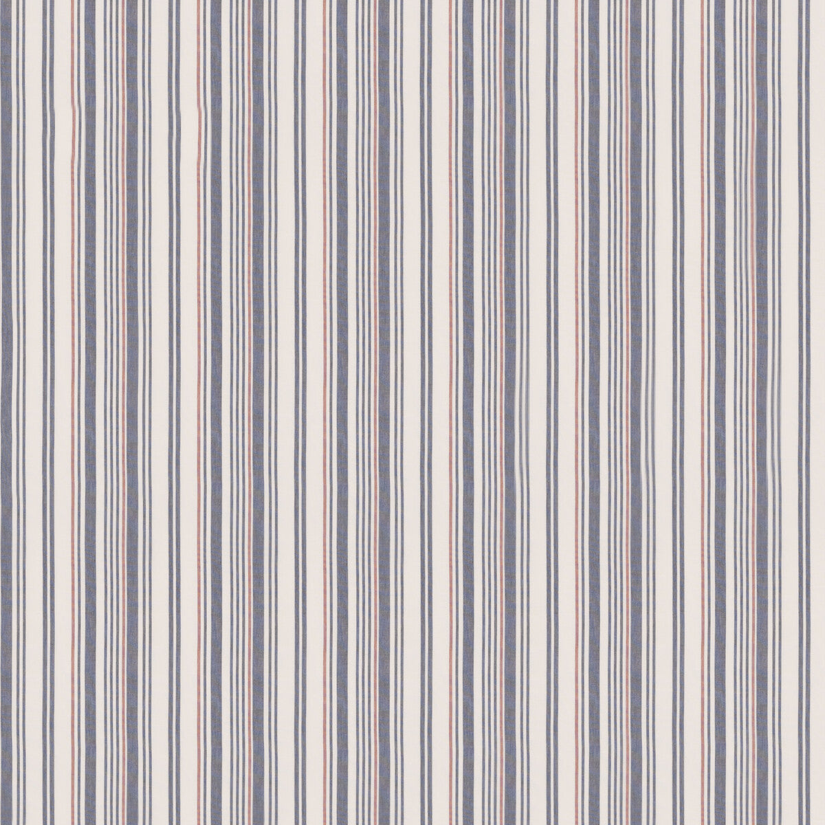 MULBERRY FD814.G103.0 SPINNAKER STRIPE INDIGO/RED Fabric - Eade's Wallpaper