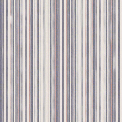 MULBERRY FD814.G103.0 SPINNAKER STRIPE INDIGO/RED Fabric - Eade's Wallpaper