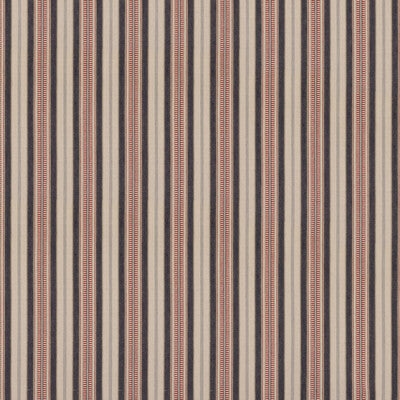 MULBERRY FD820.G103.0 SHELTER STRIPE INDIGO/RED Fabric - Eade's Wallpaper