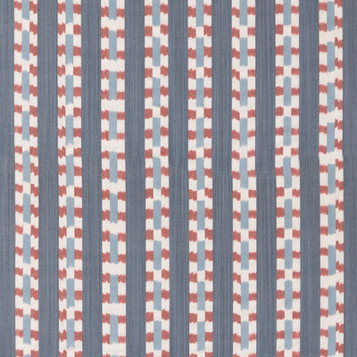 MULBERRY FD822.G103.0 WAYFARER STRIPE BLUE/RED Fabric - Eade's Wallpaper