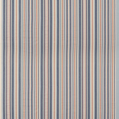 MULBERRY FD823.G103.0 MEDFORD STRIPE BLUE/RUST Fabric - Eade's Wallpaper