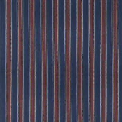 MULBERRY FD826.G103.0 BARRINGTON STRIPE INDIGO/RED Fabric - Eade's Wallpaper