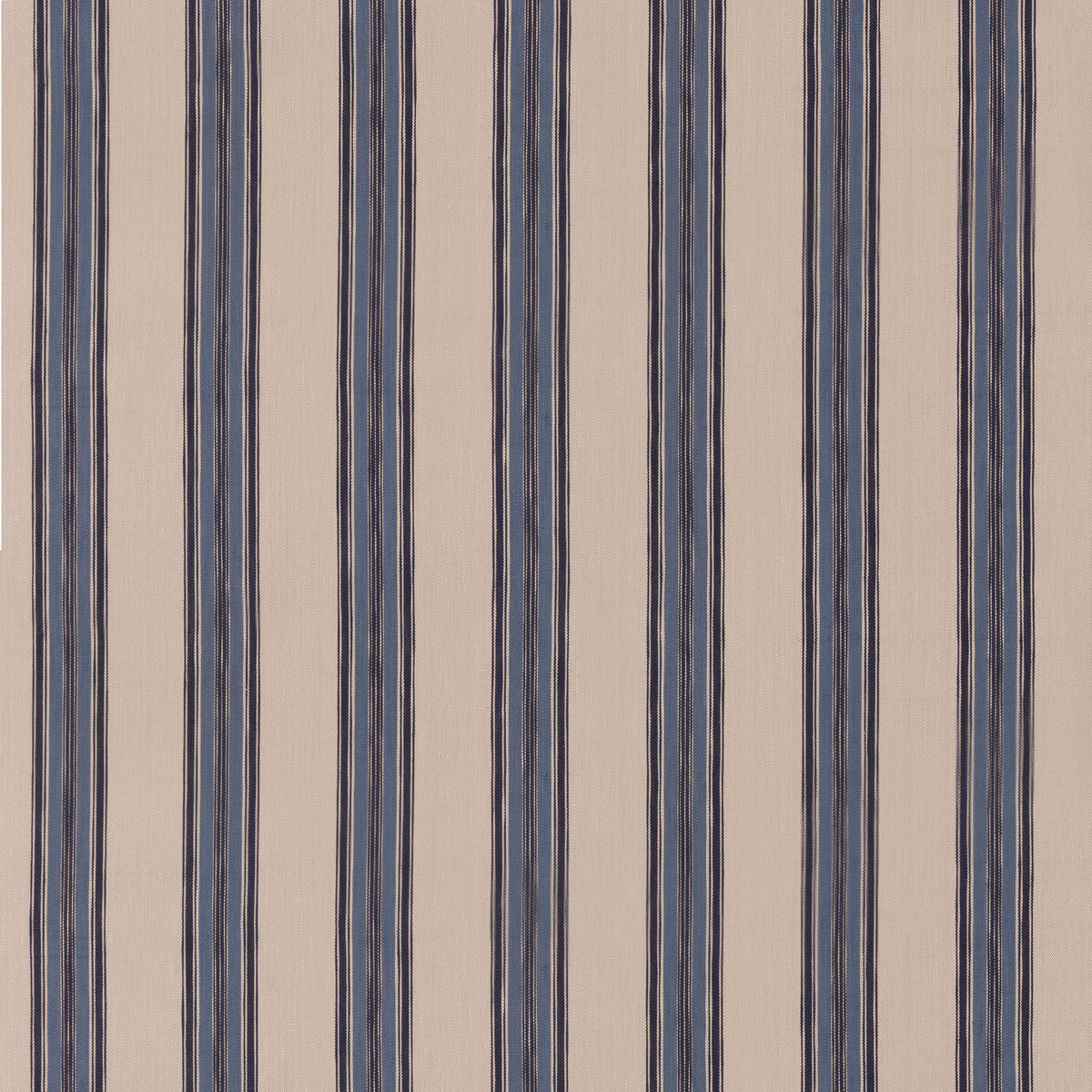 MULBERRY FD829.H10.0 FALMOUTH STRIPE INDIGO Fabric - Eade's Wallpaper