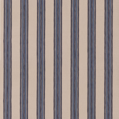 MULBERRY FD829.H10.0 FALMOUTH STRIPE INDIGO Fabric - Eade's Wallpaper